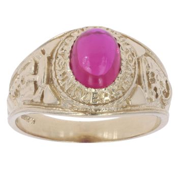 9ct Yellow Gold Ruby Signet Ring