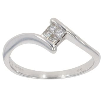 18ct White Gold 0.20ct Diamond Cluster Ring