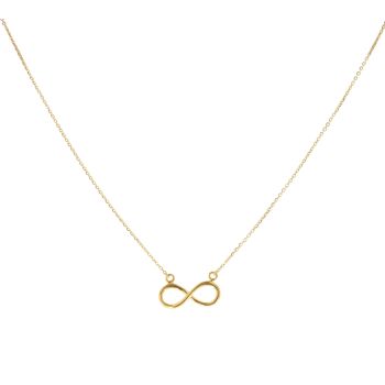 22ct Yellow Gold Infinity Pendant And Chain 16"