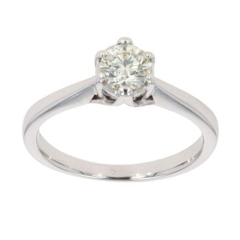 18ct White Gold 0.50ct Brilliant Cut Diamond Solitaire Ring