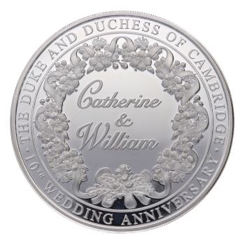 2021 5oz Their Royal Highnesses, The Duke & Duchess of Cambridge 10th Wedding Anniversary Coin