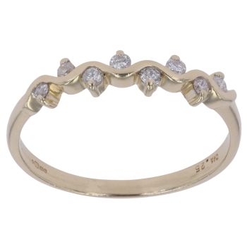 9ct Yellow Gold 0.25ct Brilliant Cut Diamond Fancy Ring