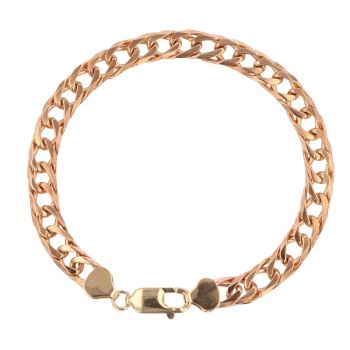 9ct Yellow Gold Double Curb Bracelet 8"