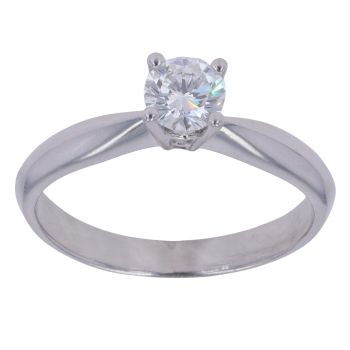 18ct White Gold 0.40ct Brilliant Cut Diamond Solitaire Ring