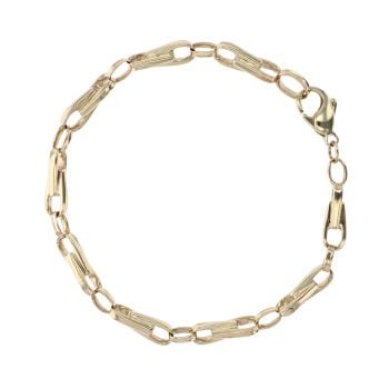 9ct Yellow Gold Fancy Bracelet 8"