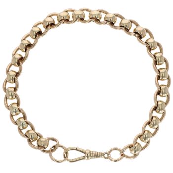 9ct Yellow Gold Rollerball Bracelet 8.5"