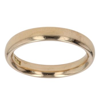 18ct Yellow Gold Plain Wedding Band 3.3mm