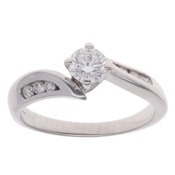 18ct White Gold 0.45ct Brilliant Cut Diamond Solitaire Ring