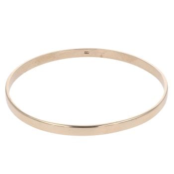 9ct Yellow Gold Plain Bangle
