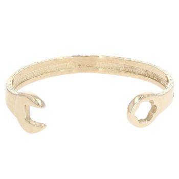 9ct Yellow Gold Patterned Torque Bangle
