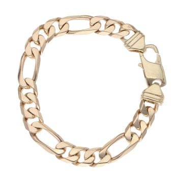 9ct Yellow Gold Figaro Bracelet 8.5"