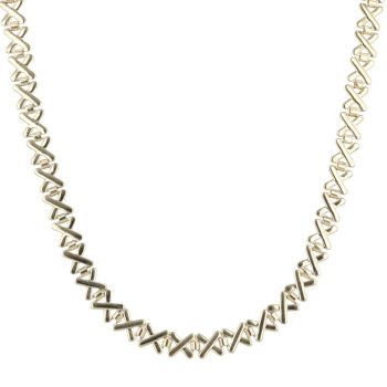 18ct Yellow Gold Criss Cross Chain 18"