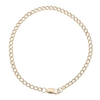 9ct Yellow Gold Curb Bracelet 8"