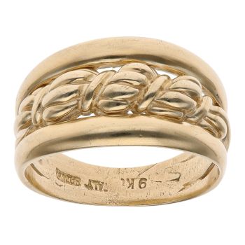 9ct Yellow Gold Twist Rope Signet Ring