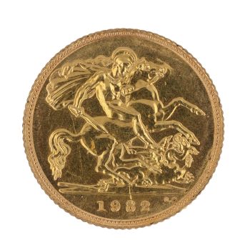 1982 Elizabeth II Half Sovereign Coin