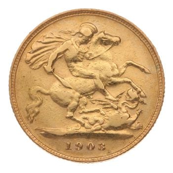 1903 Edward VII Half Sovereign Coin
