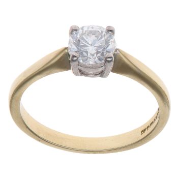 18ct Yellow Gold 0.75ct Brilliant Cut Diamond Solitaire Ring