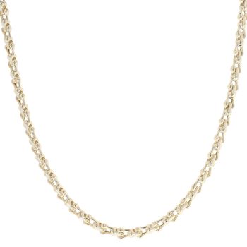 14ct Yellow Gold Patterned and Plain Fancy Chain 26"