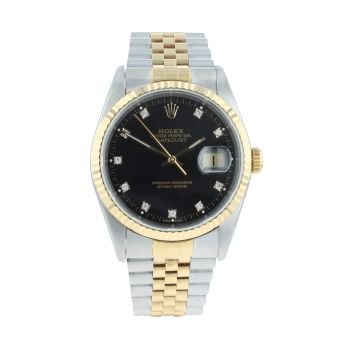 Rolex Custom Datejust Pre Owned Watch Ref 16233