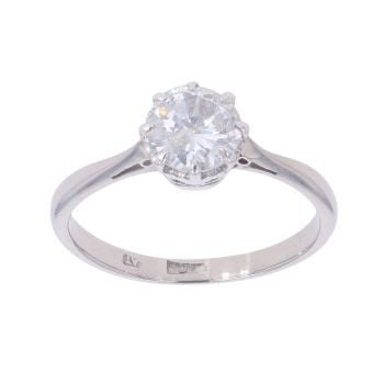 Palladium 1.10ct Brilliant Cut Diamond Solitaire Ring
