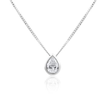9ct White Gold 0.50ct Pear Lab Grown Diamond Slider Pendant
