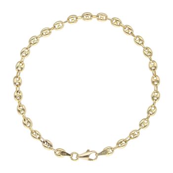 14ct Yellow Gold Button Bracelet 8.5"