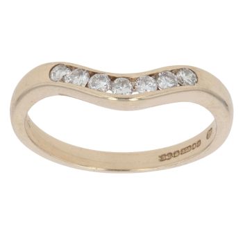 9ct Yellow Gold 0.24ct Brilliant Cut Diamond Wishbone Ring