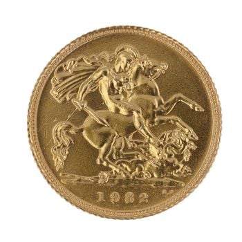 1982 Elizabeth II Half Sovereign Coin