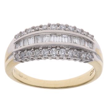 18ct Yellow Gold 0.50ct Brilliant Cut Diamond Fancy Ring