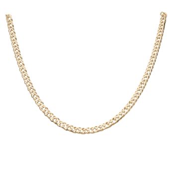 9ct Yellow Gold Double Curb Chain 24"