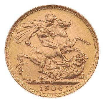 1906 Edward VII Large Head Australia Full Sovereign Coin