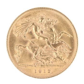 1912 George V Half Sovereign Coin