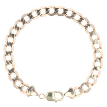 9ct Yellow Gold Curb Bracelet 9"