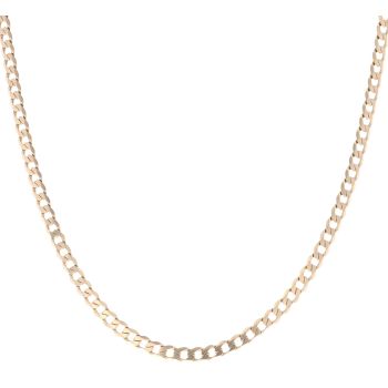 9ct Yellow Gold Flat Curb Chain 20"