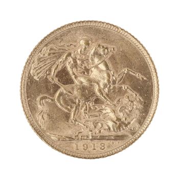 1913 George V Large Head UK Full Sovereign Coin