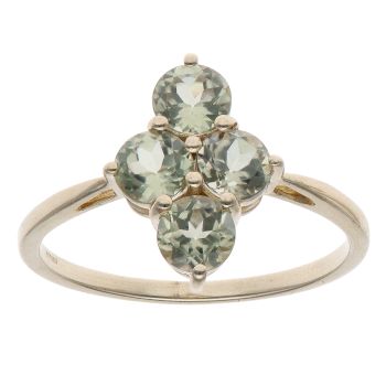 9ct Yellow Gold Peridot Cluster Ring