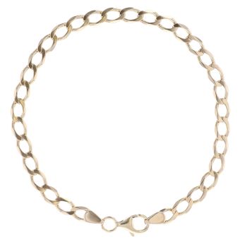 9ct Yellow Gold Oval Curb Bracelet 7.5"