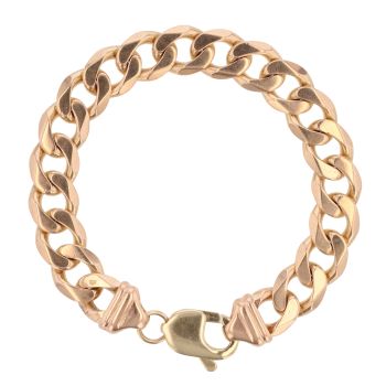 9ct Yellow Gold Curb Bracelet 9"