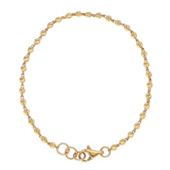 22ct Yellow Gold Bead Fancy Bracelet 6.5"