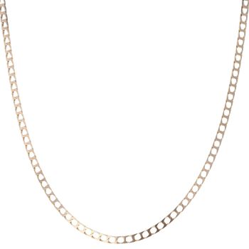 9ct Yellow Gold Square Curb Chain 24"