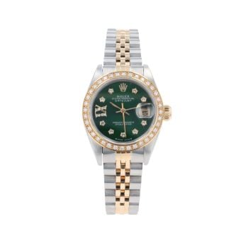 Rolex Custom Datejust Pre Owned Watch Ref 69173
