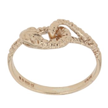 9ct Yellow Gold Snake Knot Patterned Ring