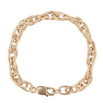 9ct Yellow Gold POW Fancy Bracelet 7.5"