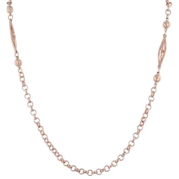 9ct Rose Gold Belcher and Bead Chain 38"