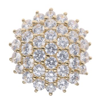 14ct Yellow Gold Cubic Zirconia Cluster Ring