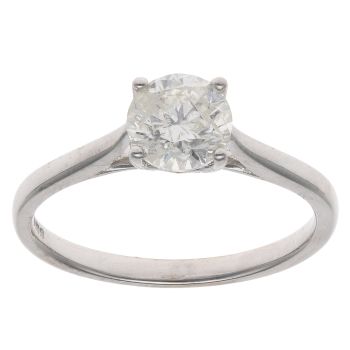 18ct White Gold 1.00ct Brilliant Cut Diamond Solitaire Ring