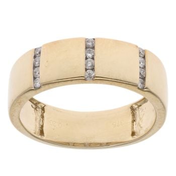 9ct Yellow Gold 0.25ct Brilliant Cut Diamond 6.7mm Wedding Band