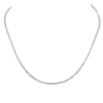 14ct White Gold 0.35ct Diamond Necklace 16"