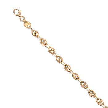 14ct Yellow Gold Button Bracelet 8.5"