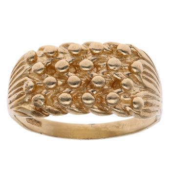 9ct Yellow Gold Four Row Keeper Ring